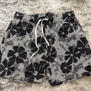 RVCA Black Floral Striped Board Shorts